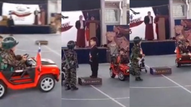 Parada militar realizada por niños en colegio de Ñuble sacó aplausos en redes sociales: “La más tierna”