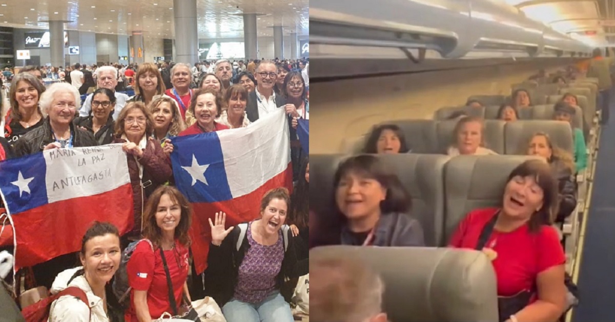 Entonando el himno nacional: chilenos abordaron primer avión de la Fach para escapar de Israel