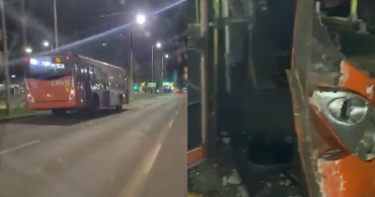 Conductor de bus RED drogado desató caos entre La Cisterna y Las Condes: botó postes y chocó un auto