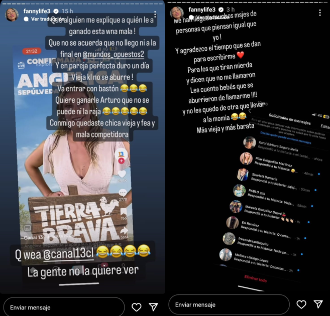 Fanny Cuevas arremetió sin filtro contra Angélica Sepúlveda por ingreso a "Tierra brava"