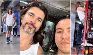 Juanes va al gimnasio en Concepción