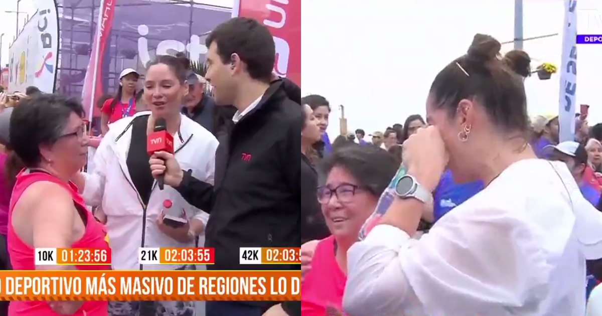 Kel Calderón protagonizó un emotivo momento junto a su madrina, Nancy Huenupe, en la Maratón de Viña del Mar 2023.