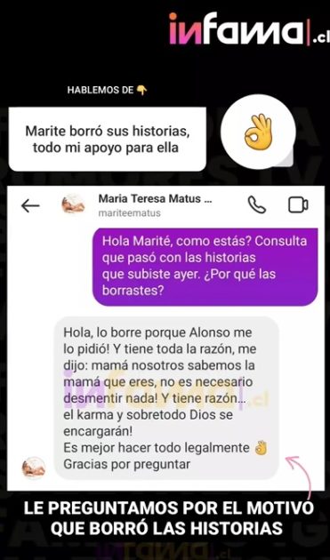 Marité Matus borró mensaje contra Arturo Vidal