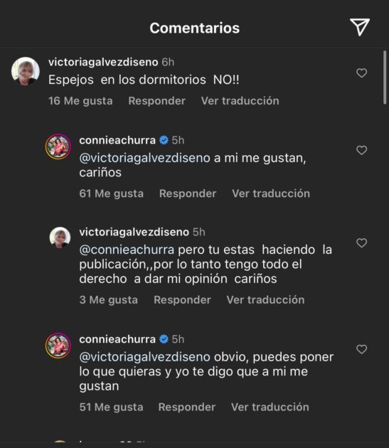 Connie Achurra respondió a seguidora que criticó decoración de su pieza: “Me molesta...”