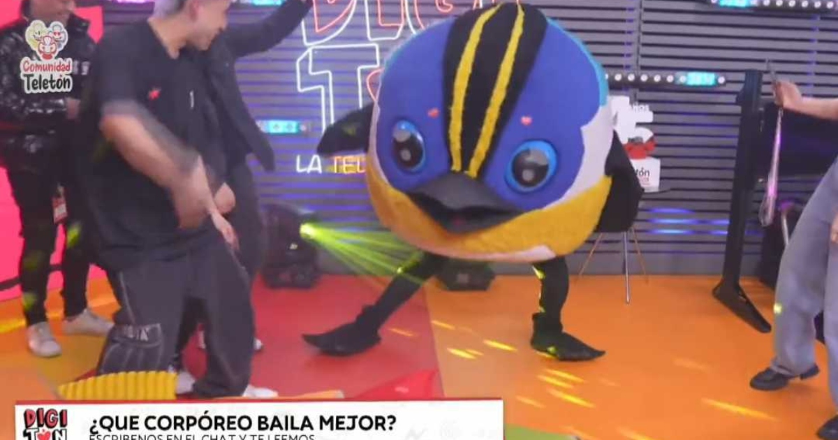 ¡Sacó los pasos prohibidos!: Fiu participó bailando en divertida dinámica de la Digitón