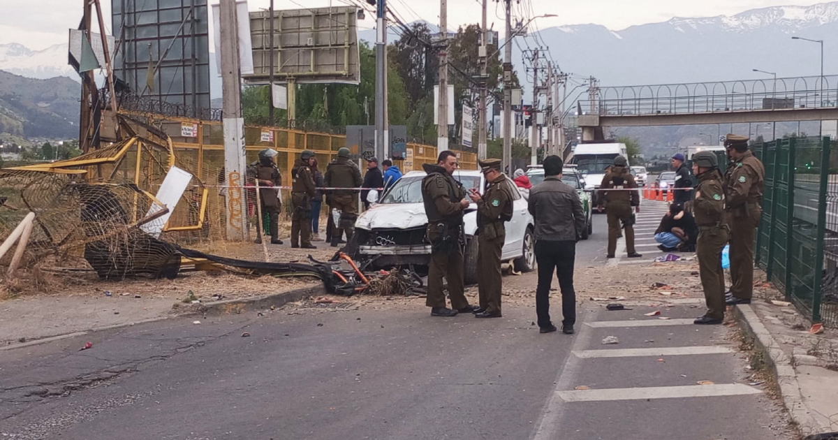 Conductor fue baleado, despistó y atropelló a mujer en caletera Américo Vespucio: ambos murieron