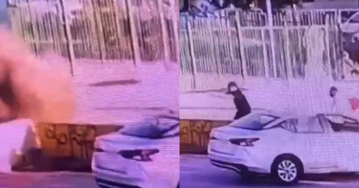 Video muestra momento exacto en que detona granada que dejó grave a carabinera en Santiago