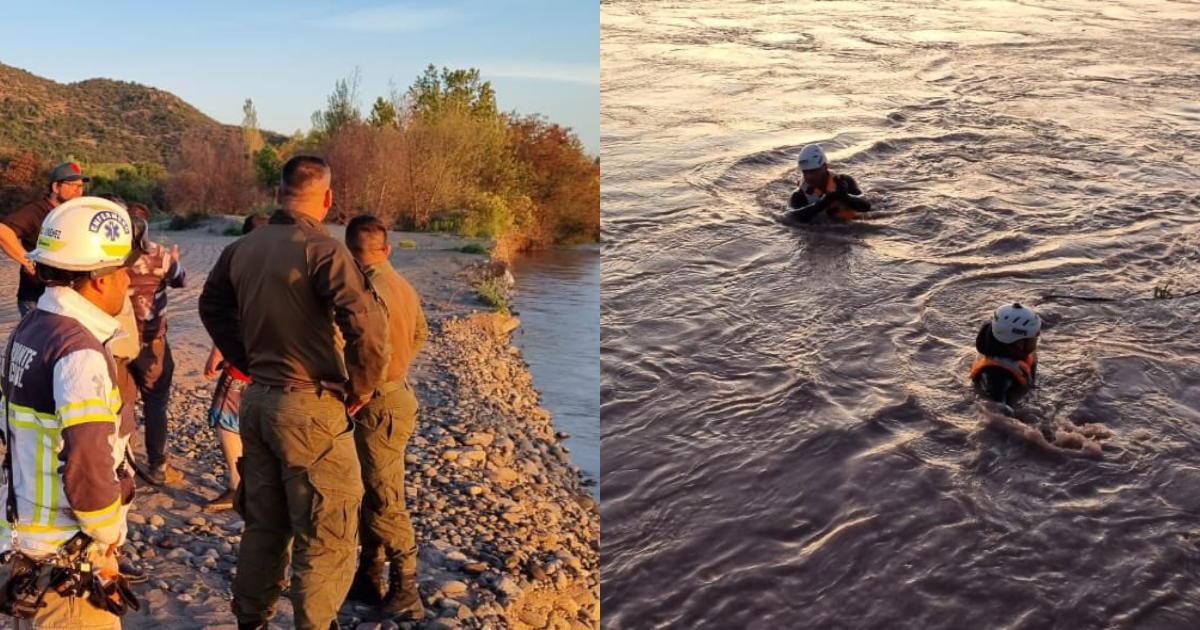 Encuentran sin vida a madre que se lanzó al río Tinguiririca para rescatar a su hijo de 5 años