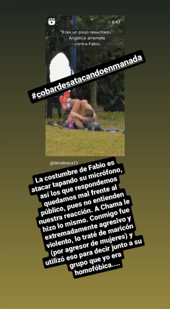 Angélica Sepúlveda criticó edición de pelea con Fabio en Tierra Brava: "Fue extremadamente agresivo"