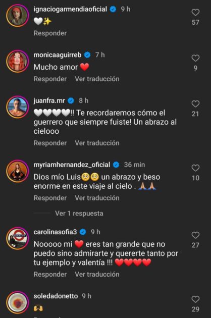 Famosos reaccionar muerte Luis Larraín