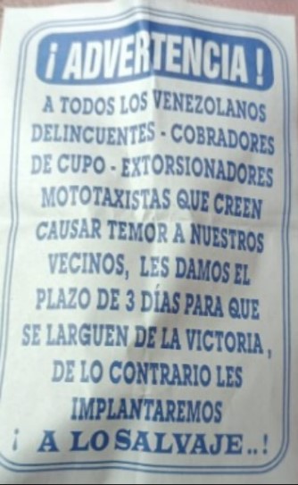 Grupo Los Gallegos del Tren de Aragua afirma que habrá 'matanza' en Perú: "No habrá paz"