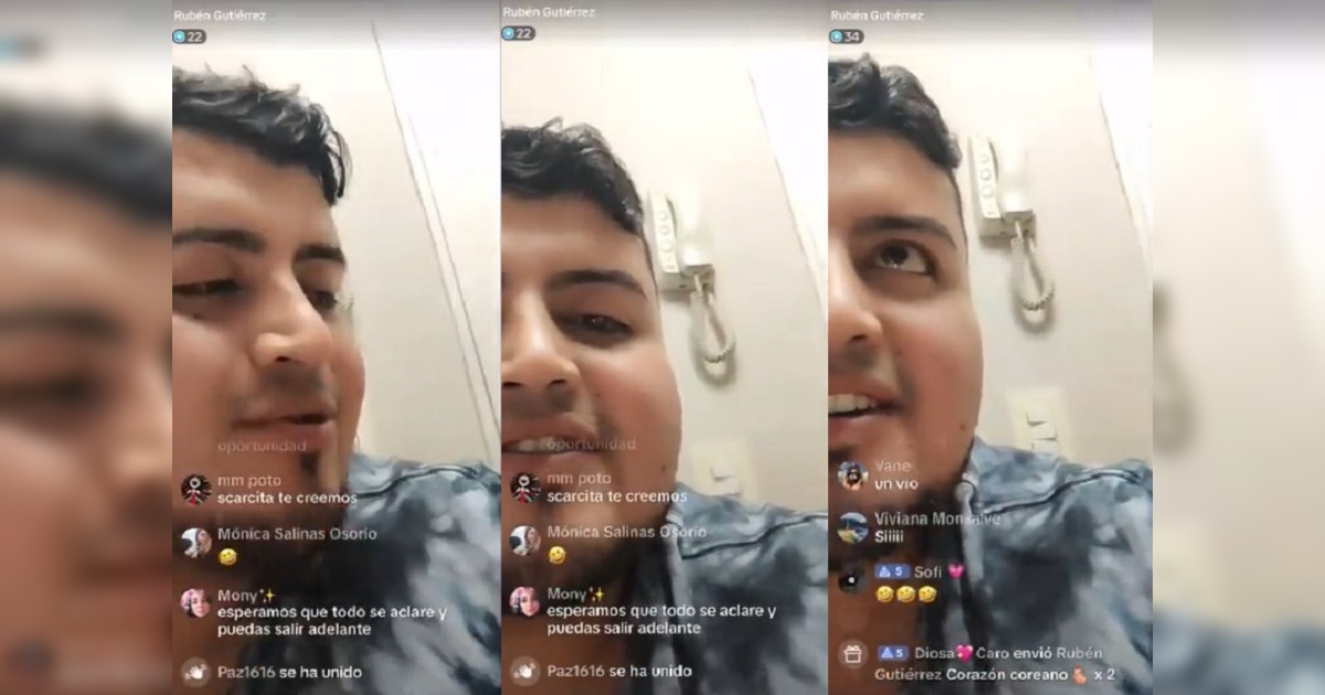 Rubén Gutiérrez recibió ácido comentario en TikTok