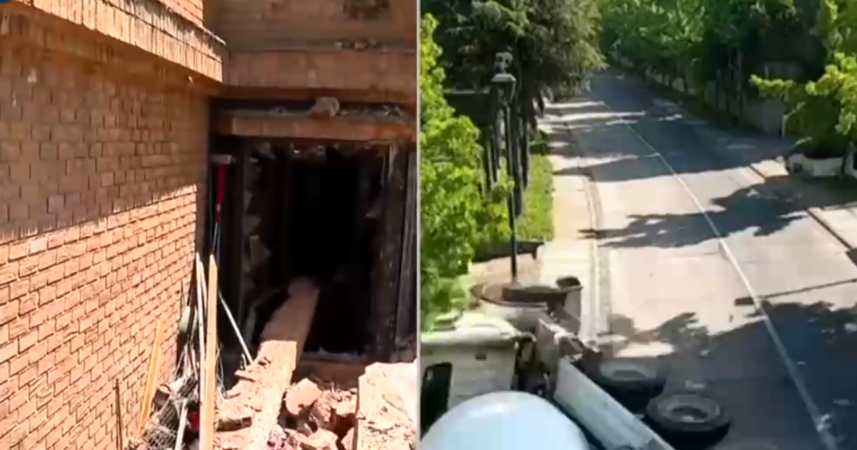 Video captó el impactante choque de un camión contra el frontis de una casa en Lo Barnechea