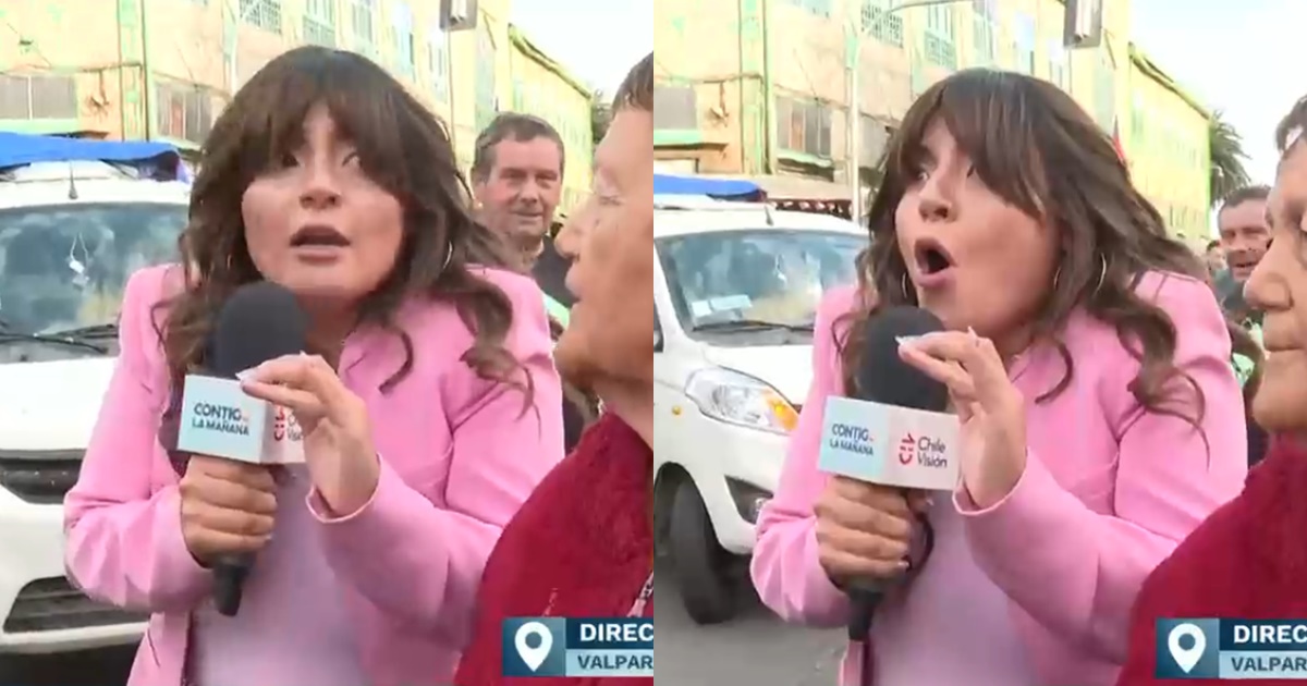 Daniela Muñoz sufrió gran susto en vivo tras fuerte estruendo en Valparaíso: "¡No!"