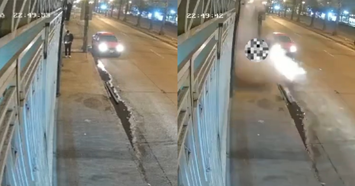 Delincuente explotó tras intentar poner dinamita en un negocio en Ecuador: cámara captó el momento