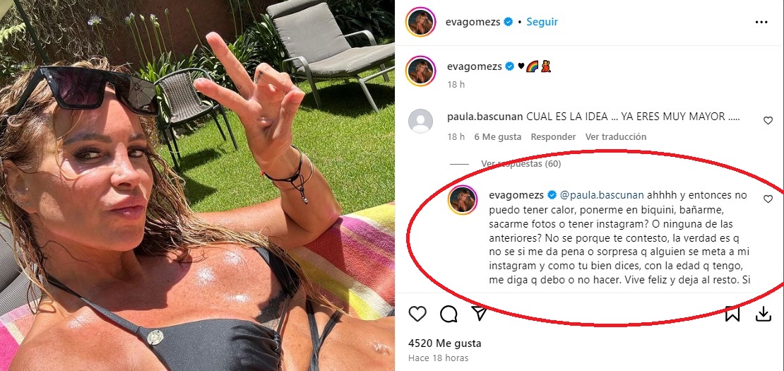 Eva Gómez crítica bikini