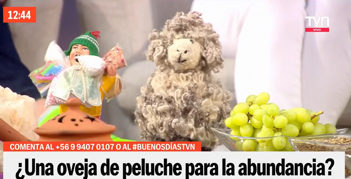 Pedro Engel cábalas Año Nuevo peluche oveja