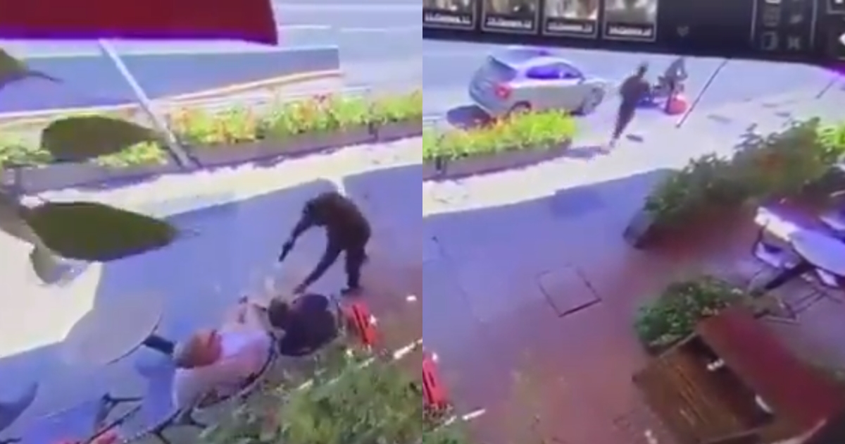 VIDEO: sujeto asaltó con arma a extranjeros en Las Condes y escapó en moto Rappi que lo esperaba