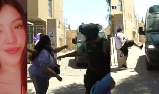 Incidentes salida imputado crimen Michelle Silva