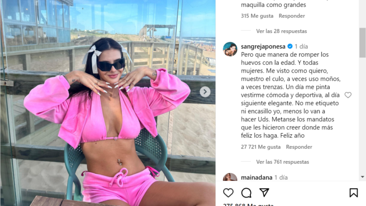 China Suárez se descargó contra quienes la critican en Instagram