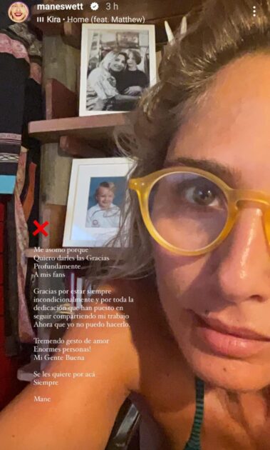 Mane Swett agradeció cariño de sus fans ante complejo momento personal: "Tremendo gesto de amor"