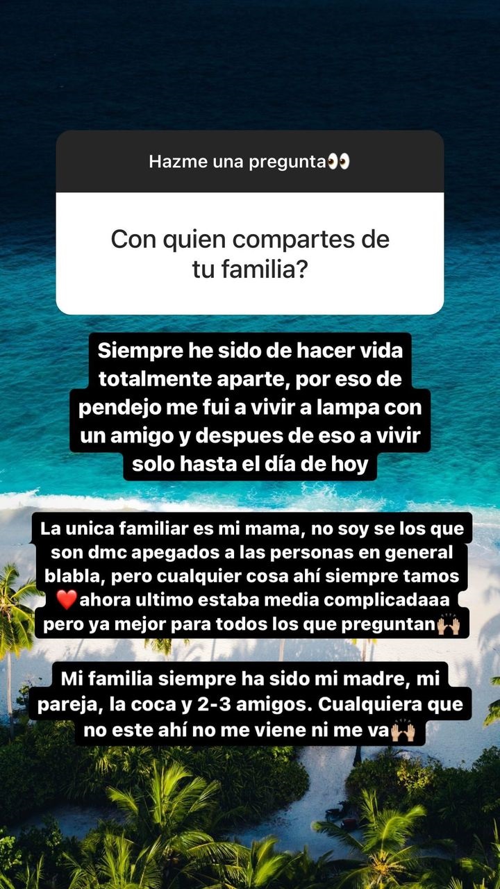 Nano Calderón habló de la relación con su familia