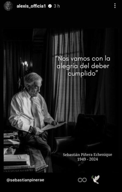 El homenaje de Alexis Sánchez a fallecido Sebastián Piñera