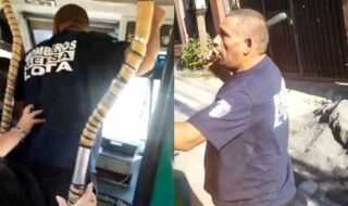 bombero pelea con micrero Lota