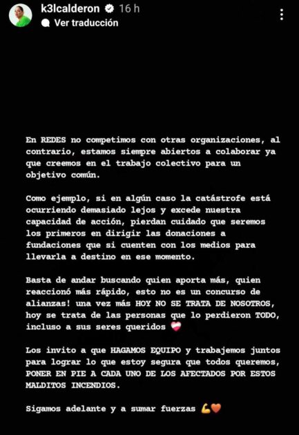 El desahogo de Kel Calderón por incendios en Valparaíso
