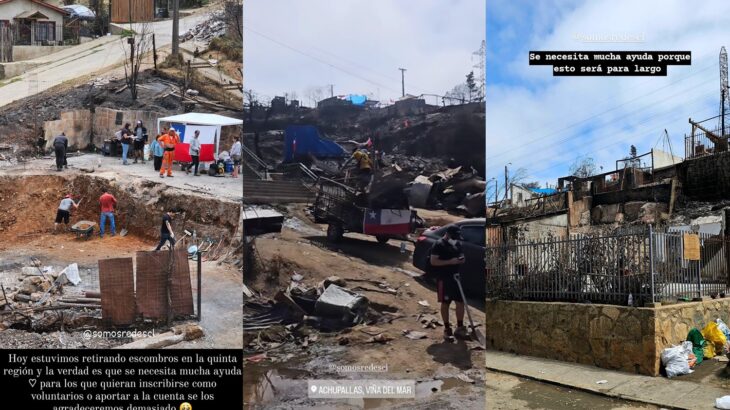 Kel Calderón ayuda a damnificados de incendios en Valparaíso