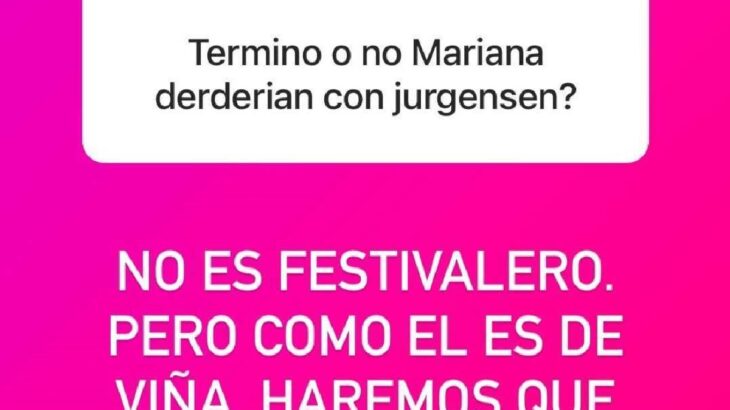 Mariana Derderián y Mauricio Jürgensen terminaron su relación