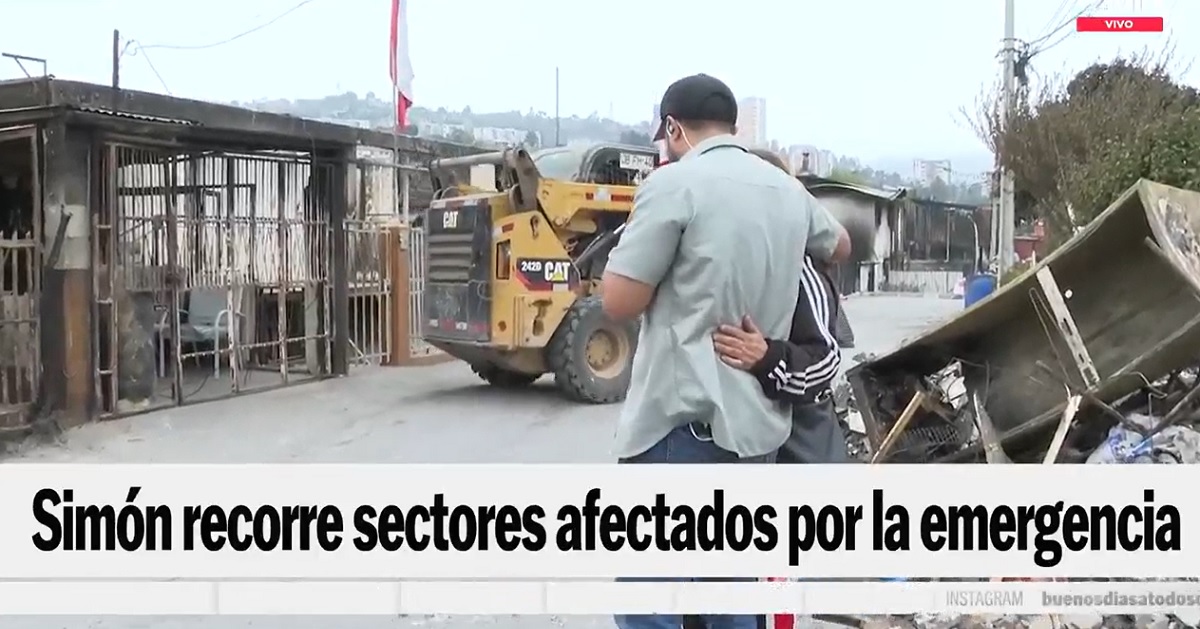 Simón Oliveros protagonizó conmovedor reencuentro en medio de tragedia por incendios en Viña del Mar