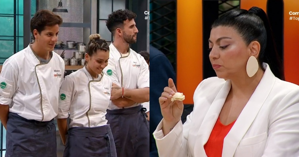 top chef reacción de Fernanda a Macarrones