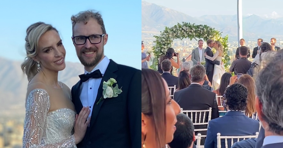 Las imágenes del matrimonio de Vale Ortega con Jonathan Lawn: destacó con elegante vestido de novia