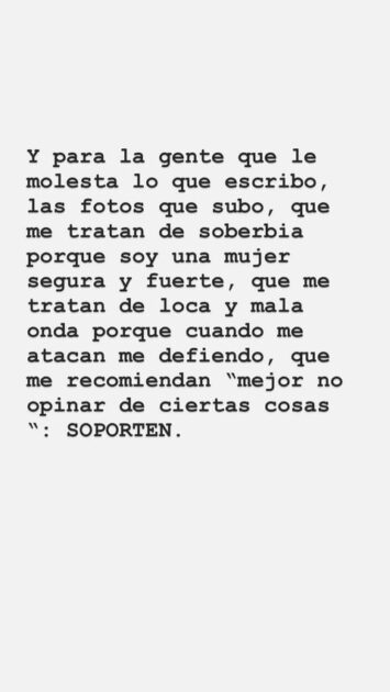 Belén Mora envió mensaje a sus detractores