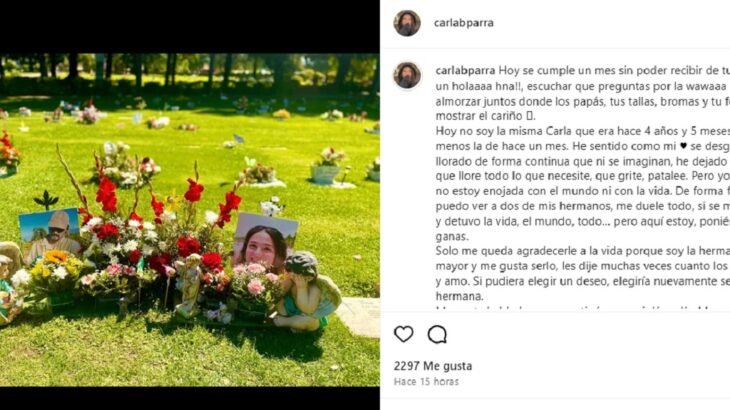 Hermana de Antonia Barra recordó a su fallecido hermano Sebastián a un mes de su muerte