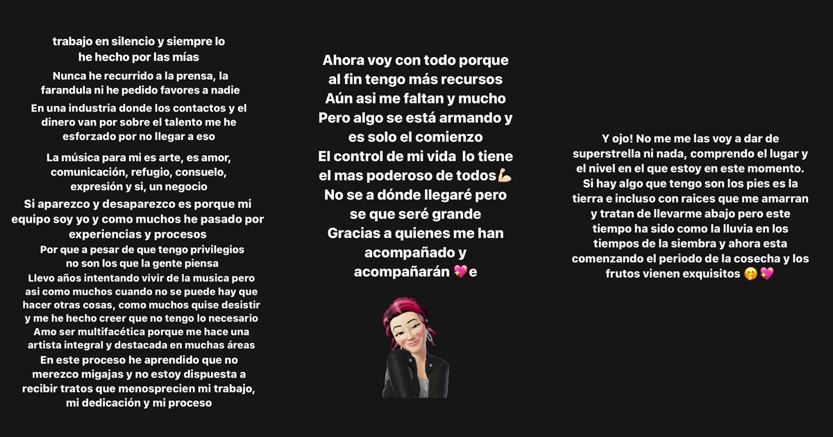 Christell compartió potente reflexión sobre su carrera