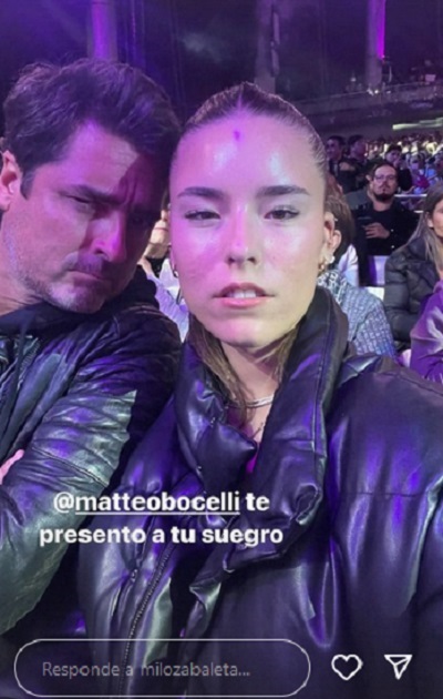 Milagros Zabaleta reveló si Mateo Bocelli respondió a coqueto mensaje