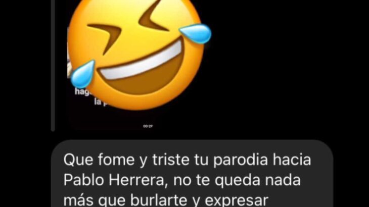 Polola de Pablo Herrera reaccionó indignada tras parodia que hicieron del cantante en El Antídoto