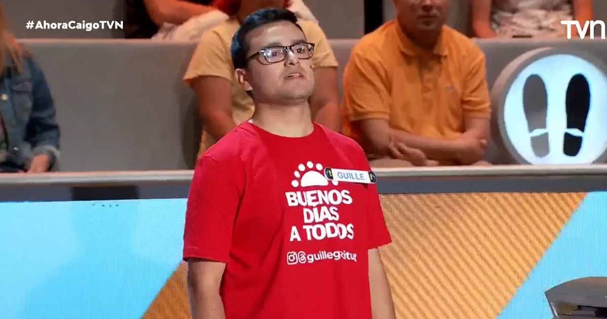 Participante Ahora Caigo sorprendió con polera del Buenos Días a Todos