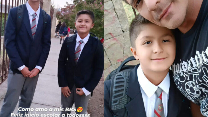 Patricio Laguna y Yanina Halabi compartieron primer día de clases de sus hijos: "Los amo"