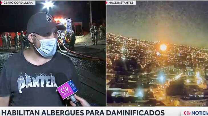Testigo aseguró ver caer bengala que inició incendio en Cerro Cordillera en Valparaíso