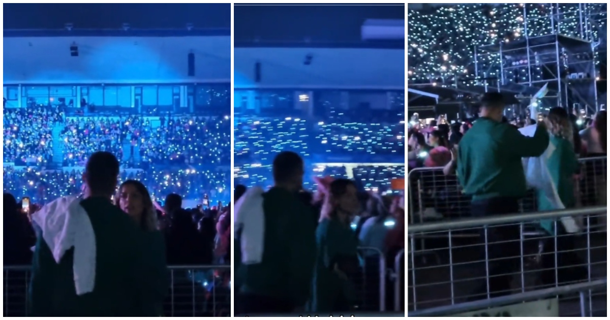 Maite Orsini y Jorge Valdivia en concierto de Karol G