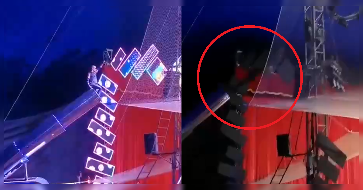 Video enseñó el momento exacto cuando ‘Hombre bala’ sufrió grave accidente en circo de Antofagasta