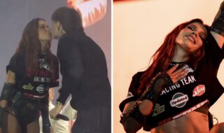 beso de Anitta y Peso Pluma