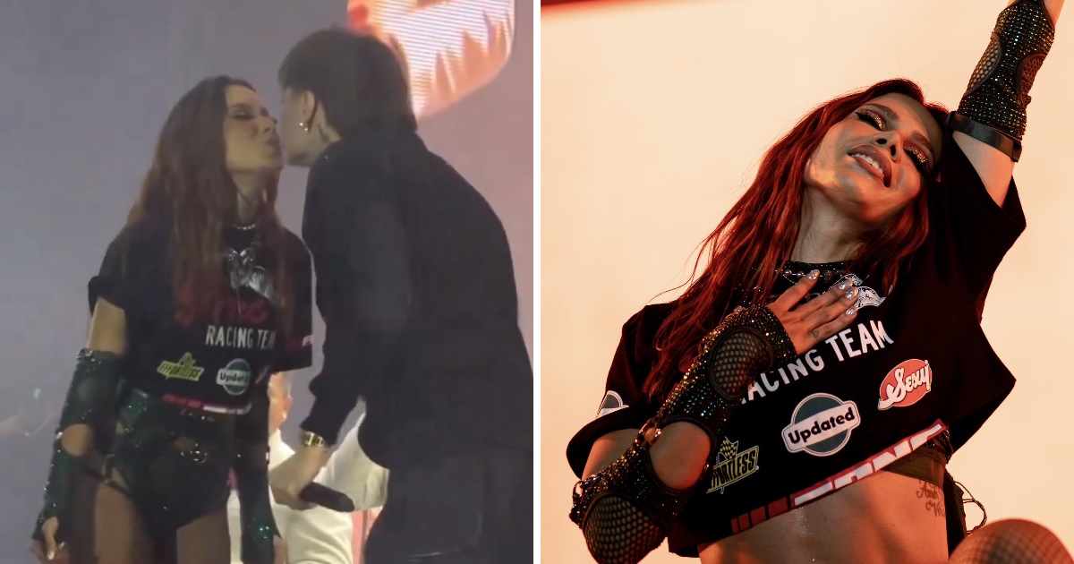 beso de Anitta y Peso Pluma