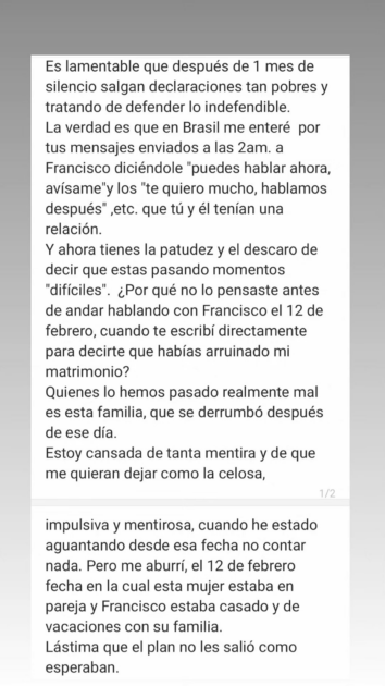 Carla Jara contra Camila Andrade tras negar infidelidad con Kaminski: "Me enteré por tus mensajes"