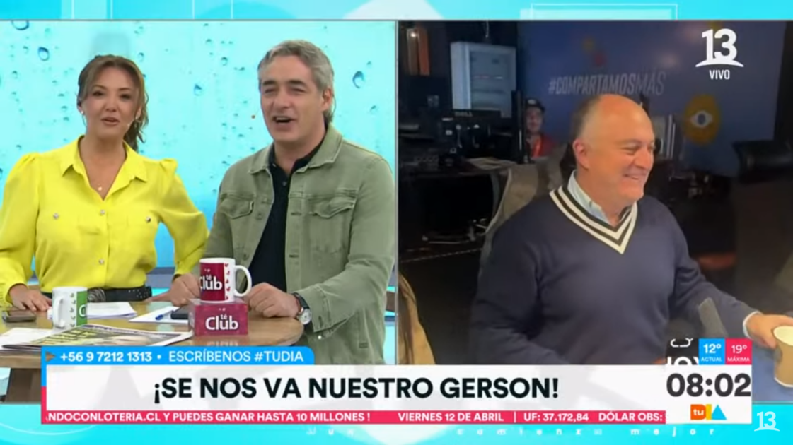Tu día despide a Gerson del Río