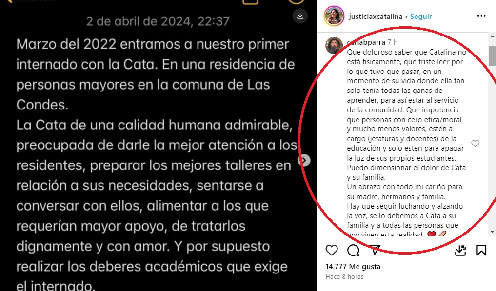 Hermana de Antonia Barra reaccionó a suicidio de Catalina Cayazaya, quien sufrió abusos y malos tratos de profesores