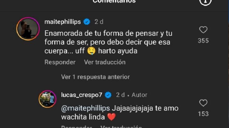 mensaje de Maite confirma romance con Lucas, de Gran Hermano